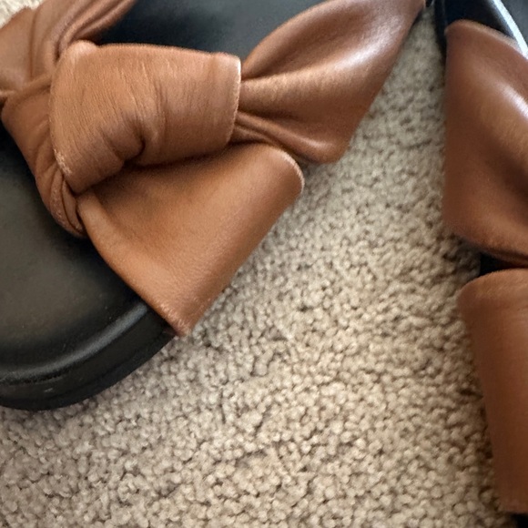 Jenni Kayne Leather Knot Sandal in Saddle - 39 - Picture 4 of 7